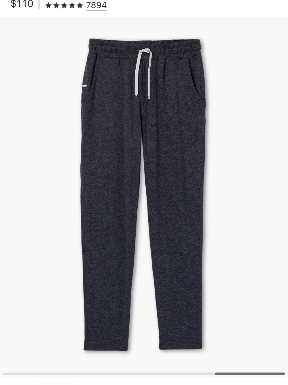 Vuori Ponto Performance Pants size M 30” inseam